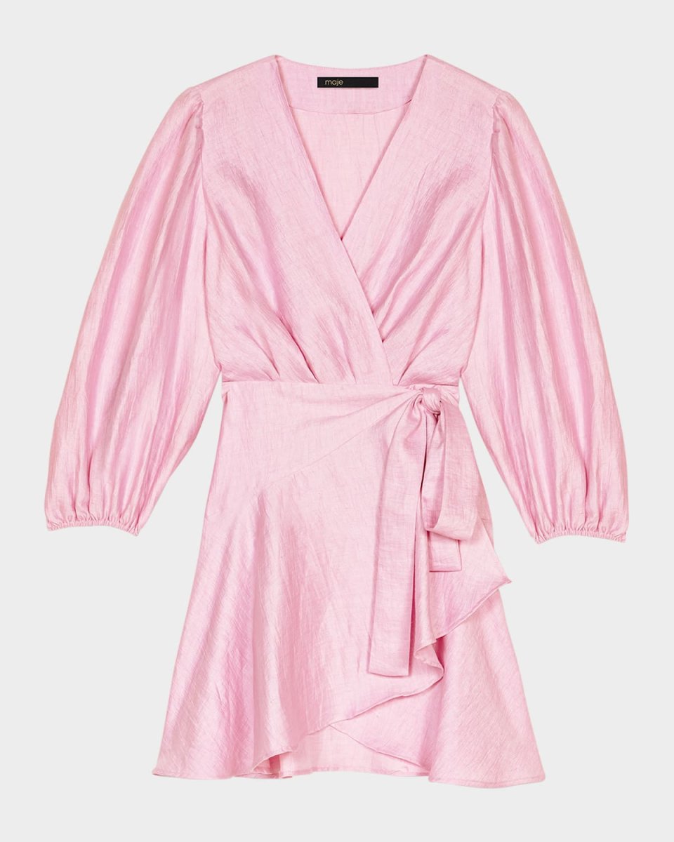 Rifilou Linen-Blend Wrap Dress